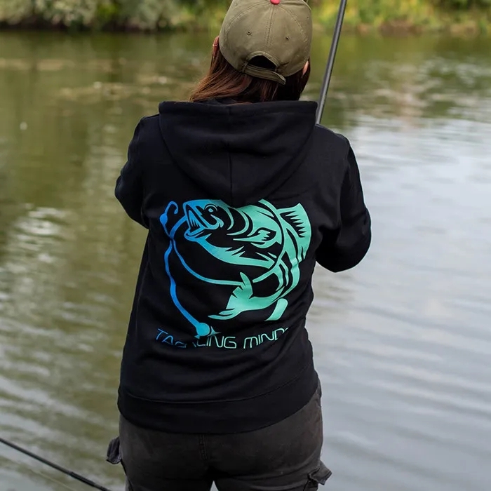 Tackling Minds Ultra Premium Black Fishing Hoodie